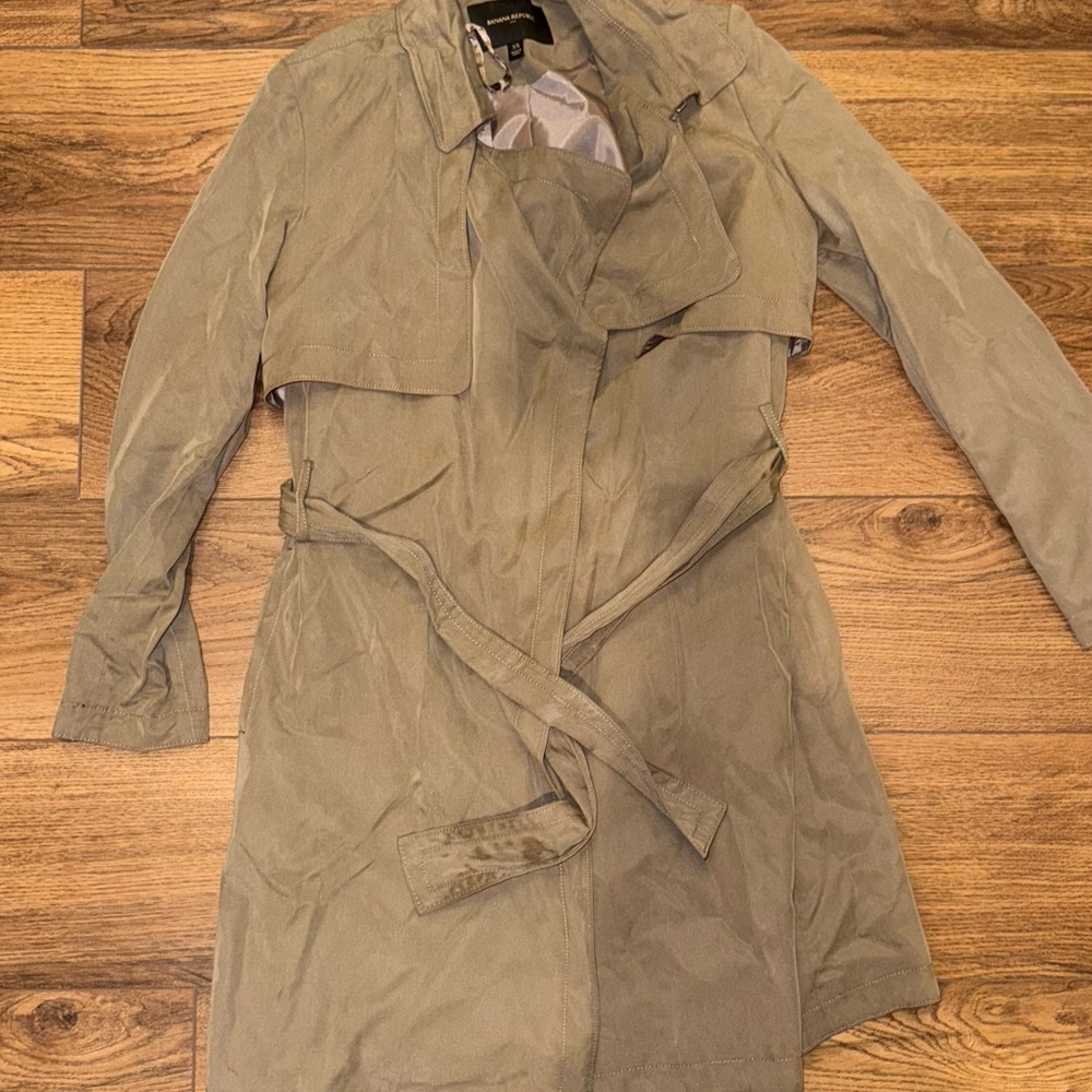 Banana Republic Khaki Trench Coat
